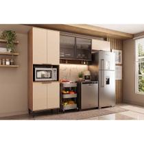 Kit de Cozinha Completa 3 Peças Alpha (2Aéreos+1Paneleiro) C3P35 Freijo/Off White - Carraro