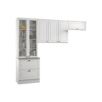 Kit de Cozinha Completa 3 Peças Americana (2 Armários + 1 Paneleiro) CPT07 Branco - Henn