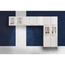 Kit de Cozinha Completa 3 Peças Evidence (2 Armários + 1 Paneleiro) CPT55 Branco - Bertolini