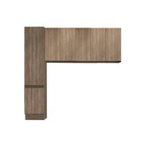 Kit de Cozinha Completa 3 Peças Maxxi (2 Armários + 1 Paneleiro) CPT34 Nogal - Kappesberg