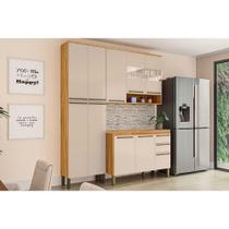 Kit de Cozinha Completa 3 Peças Nápoli Prime (1Aéreo+1Balcão+1Paneleiro) C3P02 Amendoa/Off White - Ronipa Kit de Cozinha Completa 3 Peças Nápoli Prime (1Aéreo+1Balcão+1Paneleiro) C3P02 Amendoa/Off White - Ronipa