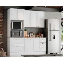 Kit de Cozinha Completa 4 Peças Americana (1Aéreo+1Balcão+1Paneleiro+1Complemento) CZ125 Branco - Henn Kit de Cozinha Completa 4 Peças Americana (1Aéreo+1Balcão+1Paneleiro+1Complemento) CZ125 Branco - Henn