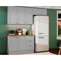Kit de Cozinha Completa 4 Peças Americana (2Aéreos+1Balcão+1Complemento) CZ149 Cinza - Henn