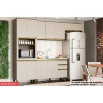 Kit de Cozinha Completa 4 Peças Connect (2Aéreo+1Balcão+1Paneleiro) C6P12 Duna/Cristal - Henn