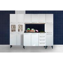 Kit de Cozinha Completa 4 Peças Evidence (1 Armário + 1 Balcão + 2 Paneleiros) C4P43 Branco - Bertolini