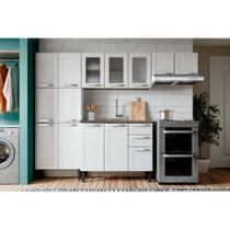 Kit de Cozinha Completa 4 Peças Múltipla (2 Armários + 1 Balcão + 1 Paneleiro) C4P78 Branco - Bertolini