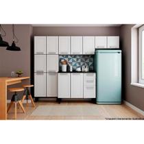 Kit de Cozinha Completa 4 Peças Múltipla (2 Armários + 1 Balcão + 1 Paneleiro) C4P87 Branco - Bertolini