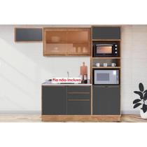 Kit de Cozinha Completa 4 Peças Versalis (2 Aéreos + 1 Balcão + 1 Paneleiro) C4P194 Freijo/Grafite - Herval