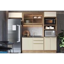 Kit de Cozinha Completa 4 Peças Versalis (2Aéreos+1Balcão+1TorreQuente) C4P189 Freijo/Cinza Argila - Herval Kit de Cozinha Completa 4 Peças Versalis (2Aéreos+1Balcão+1TorreQuente) C4P189 Freijo/Cinza Argila - Herval