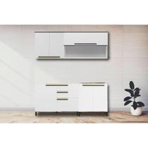 Kit de Cozinha Completa 5 Peças Manhattan (2 Aéreos + 2 Balcões + 1 Tampo p/ Cooktop 5 Bocas) C5P157 Branco - Herval