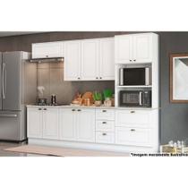 Kit de Cozinha Completa 7 Peças Americana (2 Armários + 2 Balcões + 1 Paneleiro + 2 Complementos) C7P01 Branco - Henn
