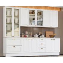 Kit de Cozinha Completa 7 Peças Americana (2Aéreos+2Balcões+1Paneleiro+2Complementos) C5P44 Branco - Henn Kit de Cozinha Completa 7 Peças Americana (2Aéreos+2Balcões+1Paneleiro+2Complementos) C5P44 Branco - Henn