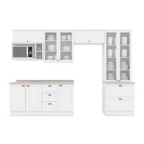Kit de Cozinha Completa 9 Peças Americana (4Aéreos+2Balcões+1Paneleiro+2Complementos) C5P53 Branco - Henn Kit de Cozinha Completa 9 Peças Americana (4Aéreos+2Balcões+1Paneleiro+2Complementos) C5P53 Branco - Henn