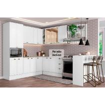 Kit de Cozinha Completa 9 Peças Bella (3Aéreos+3Balcões+1TorreQuente+1Ilha+1Complemento) C9P200 Branco - Carraro Kit de Cozinha Completa 9 Peças Bella (3Aéreos+3Balcões+1TorreQuente+1Ilha+1Complemento) C9P200 Branco - Carraro