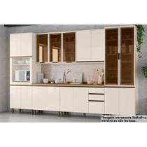 Kit de Cozinha Completa 9 Peças Connect (3Aéreos+2Balcões+2Paneleiros+2Complementos) C5P84 Off White - Henn Kit de Cozinha Completa 9 Peças Connect (3Aéreos+2Balcões+2Paneleiros+2Complementos) C5P84 Off White - Henn