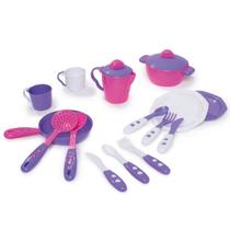 Kit de cozinha completo rosa com 15 peças - tateti - 333