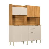 Kit de Cozinha Conde 7 Portas 2 Gavetas Cinamon e Off White