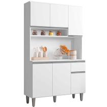 Kit De Cozinha Magda 6 Portas E 1 Gaveta Branco Kit De Cozinha Magda 6 Portas E 1 Gaveta Branco
