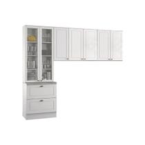Kit de Cozinha Modulada 3 Peças Americana (2 Armários + 1 Paneleiro) CPT06 Branco - Henn