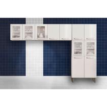 Kit de Cozinha Modulada 3 Peças Evidence (2 Armários + 1 Paneleiro) CPT53 Branco - Bertolini Kit de Cozinha Modulada 3 Peças Evidence (2 Armários + 1 Paneleiro) CPT53 Branco - Bertolini