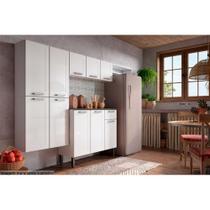 Kit de Cozinha Modulada 4 Peças Dona Maria (1 Armário + 1 Balcão + 1 Paneleiro + 1 Complemento) C4P91 Branco - Bertolini Kit de Cozinha Modulada 4 Peças Dona Maria (1 Armário + 1 Balcão + 1 Paneleiro + 1 Complemento) C4P91 Branco - Bertolini