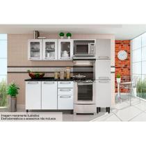 Kit de Cozinha Modulada 4 Peças Evidence (1 Armário + 1 Balcão + 1 Paneleiro + 1 Complemento) C4P45 Branco - Bertolini