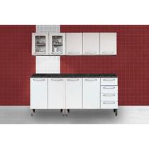 Kit de Cozinha Modulada 4 Peças Evidence (2 Armários + 2 Balcões) C4P41 Branco - Bertolini Kit de Cozinha Modulada 4 Peças Evidence (2 Armários + 2 Balcões) C4P41 Branco - Bertolini