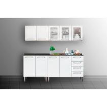 Kit de Cozinha Modulada 4 Peças Evidence (2 Armários + 2 Balcões) C4P46 Branco - Bertolini Kit de Cozinha Modulada 4 Peças Evidence (2 Armários + 2 Balcões) C4P46 Branco - Bertolini