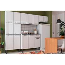 Kit de Cozinha Modulada 4 Peças Múltipla (2 Armários + 1 Balcão + 1 Paneleiro) C4P74 Branco - Bertolini