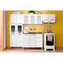 Kit de Cozinha Modulada 4 Peças Múltipla (2 Armários + 1 Balcão + 1 Paneleiro) C4P79 Branco - Bertolini