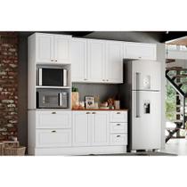 Kit de Cozinha Modulada 5 Peças Americana (2 Aéreos. 1 Balcão, 1 Paneleiro, 1 Complemento) Branco - Henn Kit de Cozinha Modulada 5 Peças Americana (2 Aéreos. 1 Balcão, 1 Paneleiro, 1 Complemento) Branco - Henn