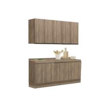 Kit de Cozinha Modulada 6 Peças Maxxi (2 Armários + 2 Balcões + 2 Complementos) C6P24 Nogal - Kappesberg Kit de Cozinha Modulada 6 Peças Maxxi (2 Armários + 2 Balcões + 2 Complementos) C6P24 Nogal - Kappesberg