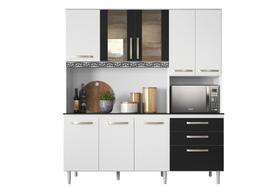 Kit de Cozinha Nicioli Fit 1871 8 Portas e 3 Gavetas 180cm Cor Amêndoa/Off White