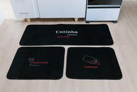 Kit De Cozinha Premium Temperos - Preto