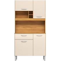 Kit de Cozinha Rúbia 4 Portas 1 Gaveta 91cm Cinamomo-off White Demóbile Kit de Cozinha Rúbia 4 Portas 1 Gaveta 91cm Cinamomo-off White Demóbile