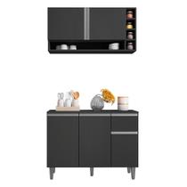 Kit de Cozinha Vanessa Balcão com Tampo MDP e Aéreo - AJL Móveis