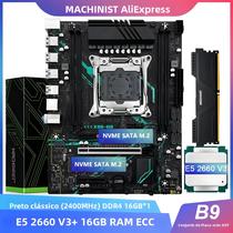 Kit De CPU Intel Xeon E5 2660 V3 Com Placa-Mãe MACHINIST X99 B9 LGA2011-3 DDR4 NVMe SATA M.2 Para