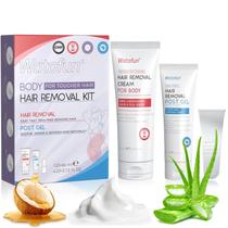 Kit de Creme Depilatório Watofun 187 ml com Gel de Aloe Vera Kit de Creme Depilatório Watofun 187 ml com Gel de Aloe Vera