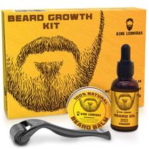 Kit de Crescimento de Barba King Leonidas com Rolo Derma 0,25mm