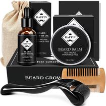 Kit de Crescimento de Barba RAFFIN para Homens - Com Ceras e Óleo para Bigode