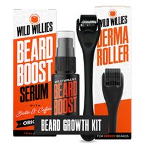 Kit de crescimento de barba Wild Willies Derma Roller & Beard Serum
