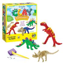 Kit de criação de figuras de dinossauro em argila, criatividade para crianças Kit de criação de figuras de dinossauro em argila, criatividade para crianças