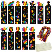 Kit de criação de marcadores Scratch Art Tcvents para crianças com fitas
