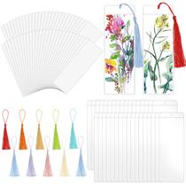 Kit de criação de marcadores WSICSE Kraft Paper com borlas, 60 conjuntos