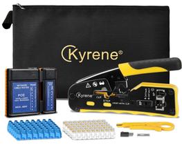 Kit de crimpagem Ethernet Kyrene Pass Through RJ45 Cat5 Cat6