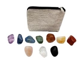 Kit de Cristais dos Chakras - 10 Pedras Semi Preciosas - Novabelleza