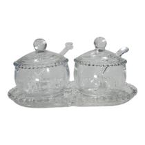 Kit De Cristal Pearl Para Mesa Posta Café Da Manhã Lanchinho