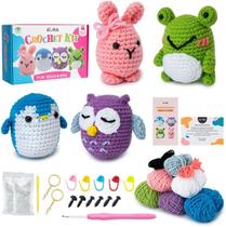 Kit de crochê A-URA Learn to Crochet para iniciantes, crianças/adultos