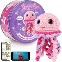 Kit de crochê Cookie Box Jellyfish Jenny w/ Stitch Tutorial