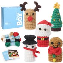 Kit de Crochê Crochet Box Christmas - Bonecos de Dedos para Iniciantes